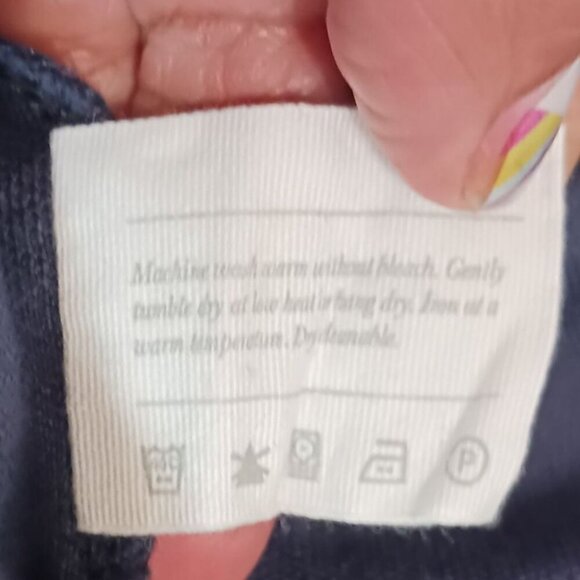 Håndværk Classic Pique Polo Shirt Mens Short Sleeve Navy Blue Size Medium - Picture 7 of 13